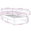vidaXL Massivholzbett mit Regal ohne Matratze Wachsbraun 100x200 cm