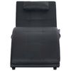 vidaXL Massage Chaiselongue mit Kissen Schwarz Kunstleder