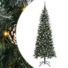 vidaXL K&uuml;nstlicher Weihnachtsbaum mit 300 LEDs mit St&auml;nder Gr&uuml;n 210 cm