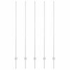 vidaXL Eingebetteter Zaunpfosten 5 stk. Silber 200 cm
