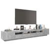 vidaXL TV-Schrank mit LED-Leuchten Betongrau 260x35x40 cm