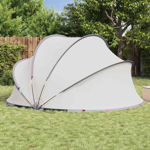 vidaXL Pool-Dome Grau und Orange 405 x 405 x 192 cm