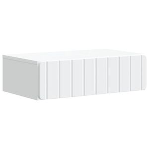 vidaXL Wandmontierter Beistelltisch Wei&szlig; 59 x 34,5 x 17 cm