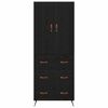 vidaXL Highboard Schwarz Eichen-Optik 69,5 x 34 x 180 cm Holzwerkstoff