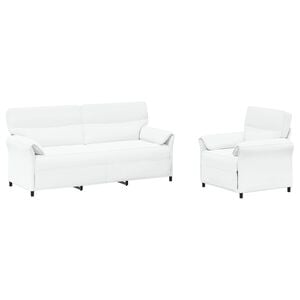 vidaXL Sofa Set 2 stk. Wei&szlig; Stoff