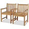 vidaXL Gartenstühle 2 Stk. Massivholz Teak