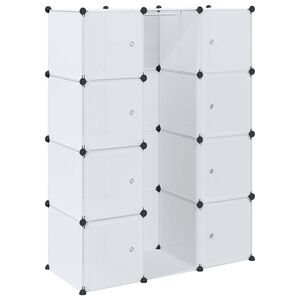 vidaXL Modularer Schrank mit 9 Fächern 109x36,5x143 cm Weiß
