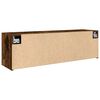 vidaXL Bad-Wandschrank Räuchereiche 100x25x30 cm Holzwerkstoff