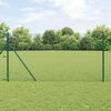 vidaXL Zaunpfosten Gr&uuml;n 10 x 1,4 m (40 x 40 mm Maschen) Stahl und PVC