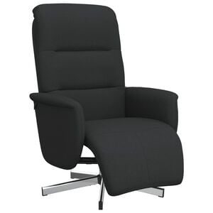 vidaXL Relaxsessel mit Fu&szlig;teil Schwarz Stoff