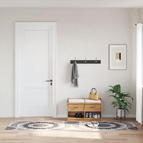 vidaXL Teppich Waschbar 80x150 cm Mehrfarbig Rutschfest