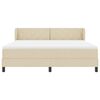 vidaXL Boxspringbett mit Matratze Creme 180 x 200 cm Stoff