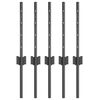 vidaXL Eingebetteter Zaunpfosten 5 stk. Grau 80 cm