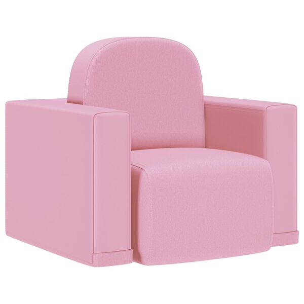 vidaXL 2-in-1 Kindersofa Rosa Kunstleder