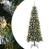 vidaXL K&uuml;nstlicher Weihnachtsbaum Gr&uuml;n 210 cm PVC, Plastik und Stahl
