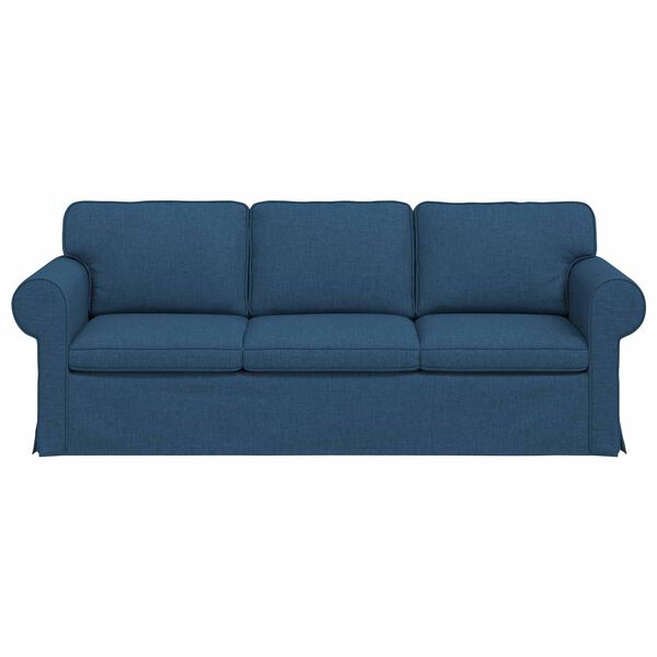 vidaXL Sofa Blau Gesamtabmessungen: 215 x 82 x 80 cm (B x T x H) Samt
