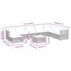 vidaXL 9-tlg. Garten-Sofagarnitur mit Kissen Beige Poly Rattan