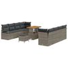 vidaXL Garten-Sofa-Set mit Kissen mit Speicher Grau 90 x 55 x 71 cm