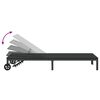 vidaXL Sonnenliege 1-Person Schwarz 60 x 200 x 27cm Poly-Rattan