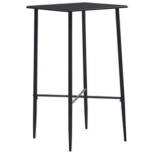vidaXL Bartisch Schwarz 60 x 60 x 111 cm MDF
