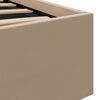 vidaXL Stauraumbett mit LED Cappuccino-Braun Kunstleder 120&times;200cm