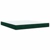 vidaXL Boxspringbett mit Matratze Dunkelgr&uuml;n 180x200 cm Samt