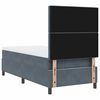 vidaXL LED Boxspringbett mit Matratze Dunkelgrau 90 x 190 cm Stoff