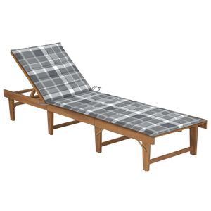 vidaXL Klappbare Sonnenliege mit Auflage Akazie Massivholz