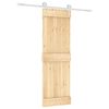 vidaXL Schiebet&uuml;r Nat&uuml;rlich und Wei&szlig; 70 x 210 cm Massivkiefer