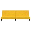 vidaXL Schlafsofa 2-Sitzer mit Fu&szlig;hocker Gelb Samt