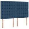 vidaXL Aufbewahrungsbett mit Matratze Blau 140 x 190 cm Polyester