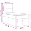 vidaXL Boxspringbett mit Matratze Dunkelbraun 90x190 cm Stoff