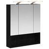 vidaXL Badezimmerspiegelschrank Schwarz Eichen-Optik 60 x 14,5 x 70 cm