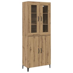 vidaXL Highboard 2 pcs Artisan-Eiche Holzwerkstoff
