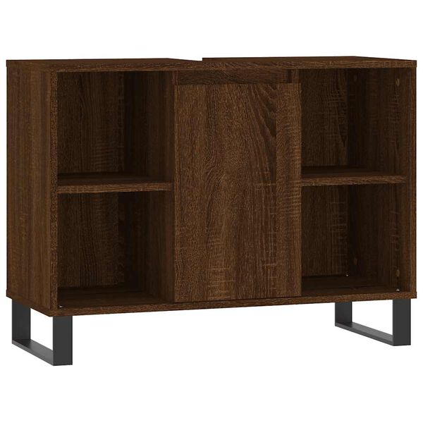 vidaXL Badschrank Braun Eichen-Optik 80x33x60 cm Holzwerkstoff