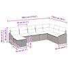 vidaXL Gartensofa-set mit Kissen mit Speicher 8 pcs Poly-Rattan