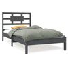 vidaXL Massivholzbett Grau 100x200 cm
