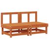 vidaXL Garten Mittelssofa Massives Kiefernholz Wachsbraun