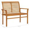 vidaXL Gartenbank 112 cm Massivholz Teak