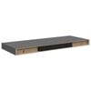 vidaXL Schweberegal Hochglanz-Grau 60x23,5x3,8 cm MDF