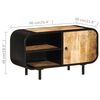 vidaXL TV-Schrank 90x30x48 cm Raues Mangoholz