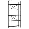 vidaXL B&uuml;cherregal 5 Ebenen 80 x 30 x 183 cm Holzwerkstoff
