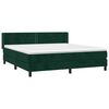 vidaXL Boxspringbett mit Matratze Dunkelgr&uuml;n 180x200 cm Samt