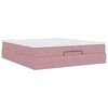 vidaXL Ottoman-Bett mit Matratzen Rosa 200x200 cm Samt