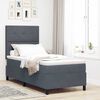 vidaXL Boxspringbett mit Matratze Dunkelgrau 80 x 200 cm Samt