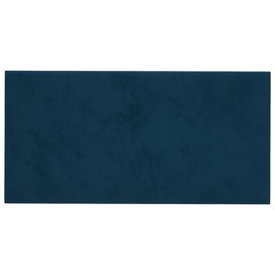 vidaXL Wandpaneele 12 Stk. Blau 30x15 cm Samt 0,54 m²