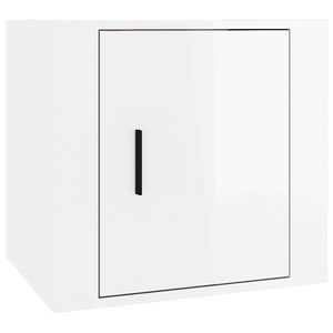 vidaXL Nachttisch Hochglanz-Wei&szlig; 50x39x47 cm