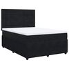 vidaXL Boxspringbett mit Matratze Schwarz 140x190 cm Samt