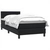 vidaXL Boxspringbett mit Matratze Schwarz 80x220 cm Samt