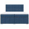 vidaXL Boxspringbett mit Matratze Blau 200x200 cm Stoff